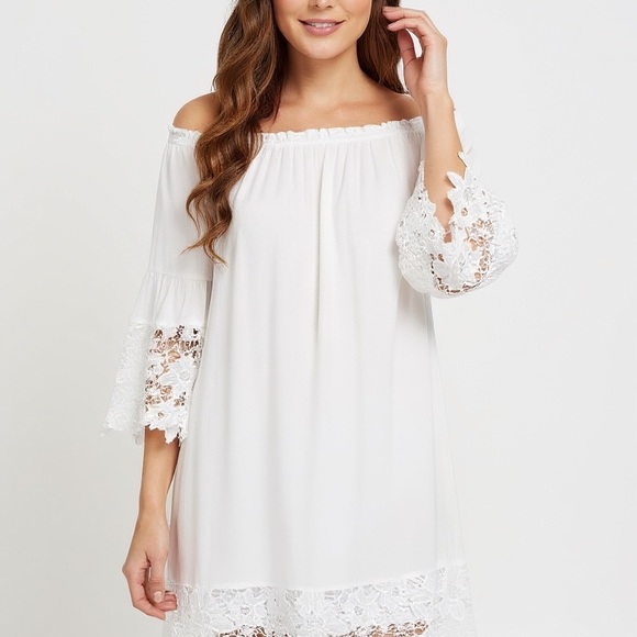 Muche Et Muchette Dresses & Skirts - Muche et Muchette Venus Flower Lace Off The Shoulder Dress boho beach